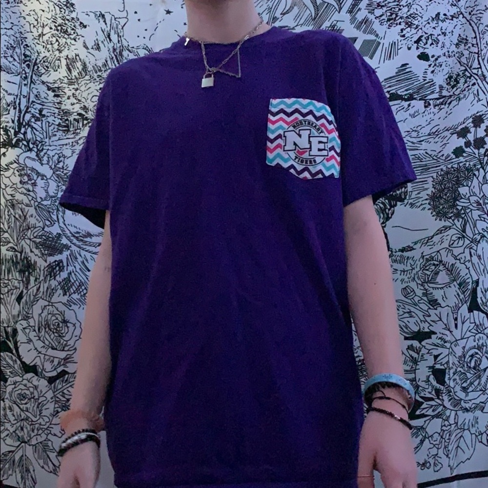 purple t-shirt